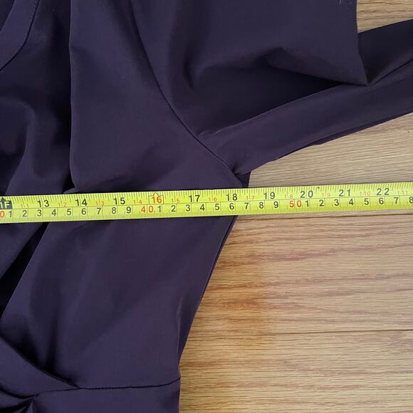 Diane von Furstenberg Oletta Faux Wrap Dress Womens 10 Purple Classic DVF Style - Picture 8 of 9
